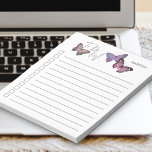 Schmetterling Lila und Graue Personalisierte Check Notizblock<br><div class="desc">Chic und feminine to-do-list Pads, die Sie mit Ihrem Namen personalisieren können. Das Design enthält hübsche Schmetterlinge an der Spitze, die in Schriftzypografie mit "To do List" gekennzeichnet sind. Es hat eine rosa lila und graue Farbpalette und die Karo-Kästchen und Linien helfen, Ihre Notizen in der Reihenfolge behalten. Bitte stöbern...</div>