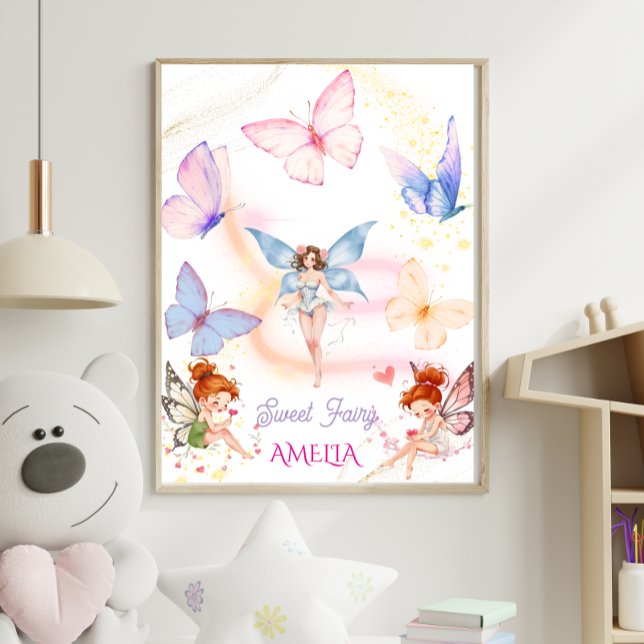 Schmetterling Magischer Feen Garten Kinder Poster (Von Creator hochgeladen)