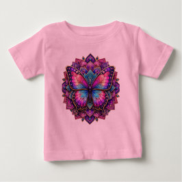 Schmetterling Mandala Kinder T-Shirt | Bunt