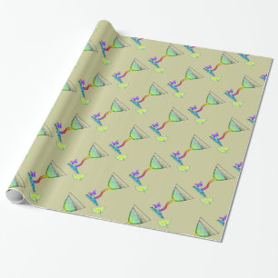 Schmetterling Martini-Geschenkpapier Geschenkpapier