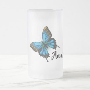 Schmetterling Mattglas Bierglas