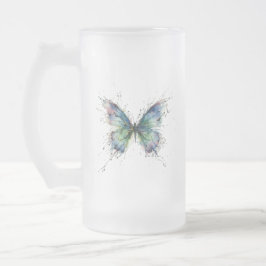 Schmetterling Mattglas Bierglas