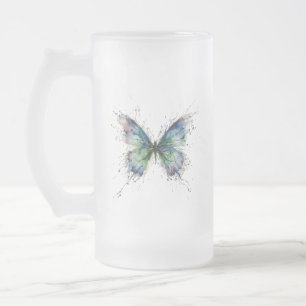 Schmetterling Mattglas Bierglas