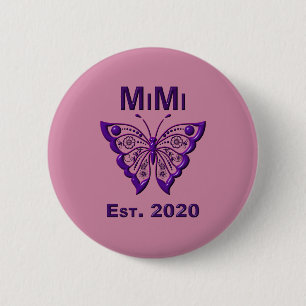 Schmetterling Mimi "Est 2020" Button