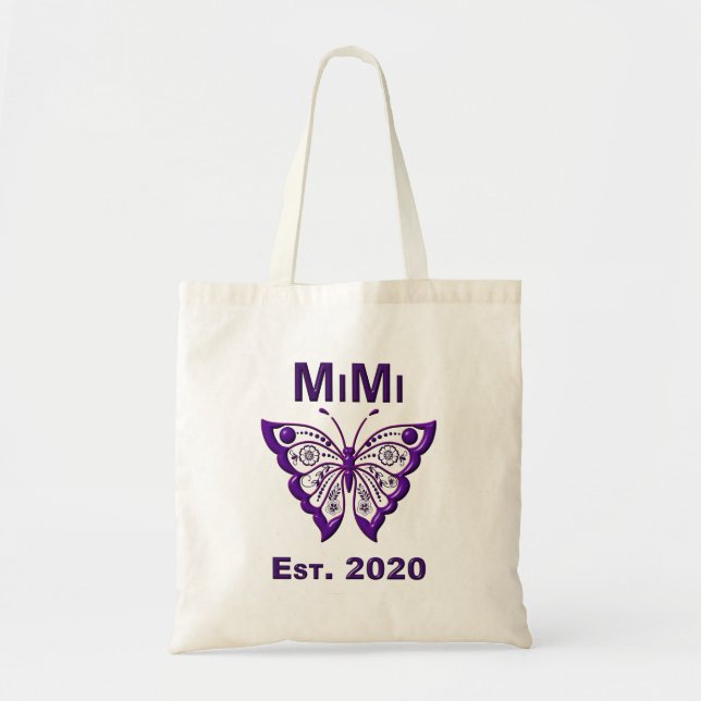 Schmetterling Mimi "Est 2020" Tragetasche (Vorne)