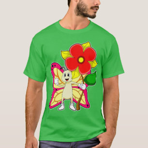 Schmetterling mit Blume T-Shirt