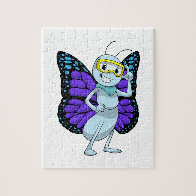 Schmetterling mit Brille Puzzle (Vertikal)