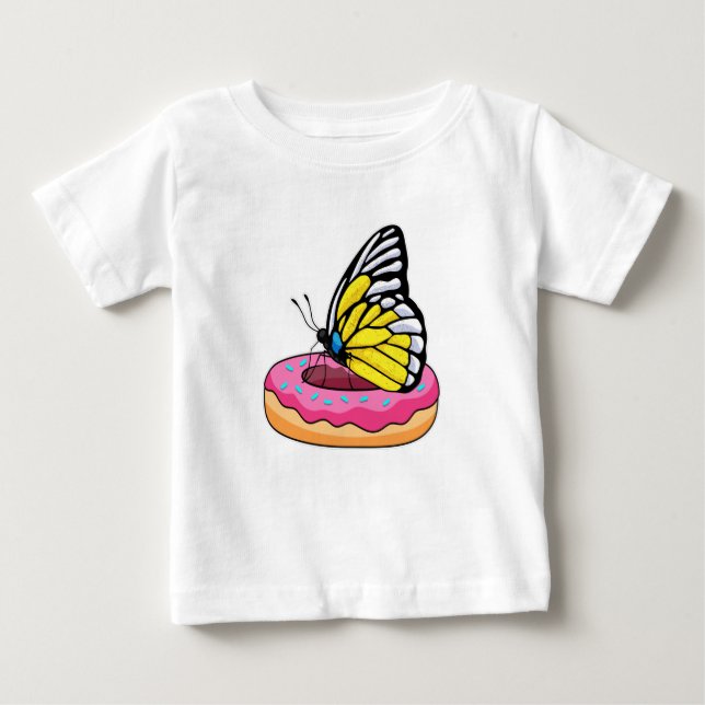 Schmetterling mit Donut Baby T-shirt (Vorderseite)