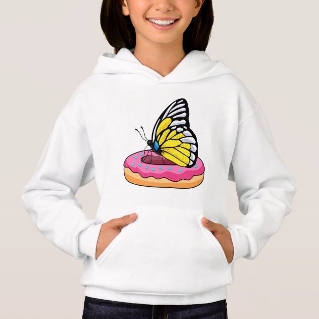 Schmetterling mit Donut Hoodie (Vorderseite)