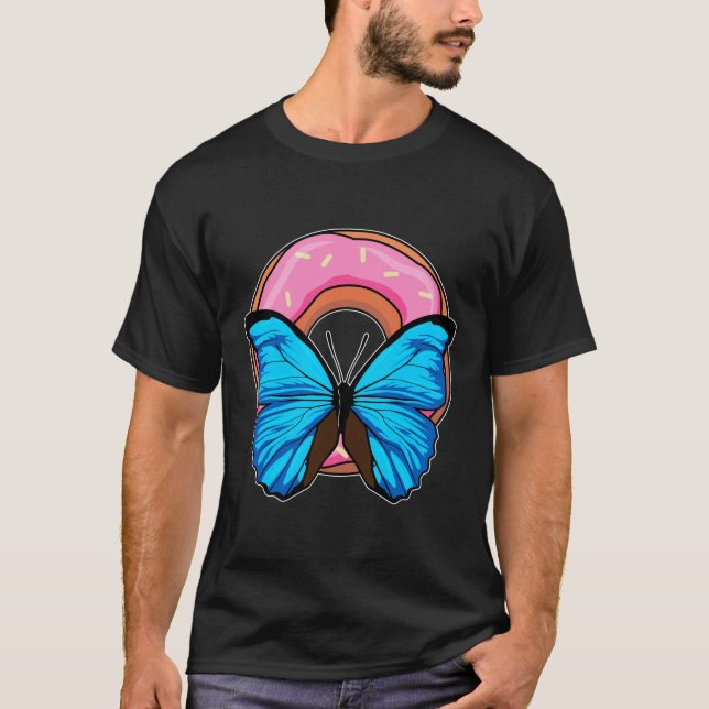 Schmetterling mit Donut T-Shirt (Vorderseite)