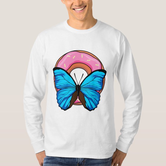 Schmetterling mit Donut T-Shirt (Vorderseite)