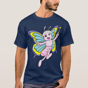 Schmetterling mit einem Zauberstab und Kranz von B T-Shirt