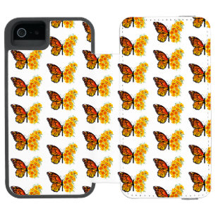 Schmetterling mit gelbem Kalifornischen Klatschmoh Incipio Watson™ iPhone 5 Geldbörsen Hülle