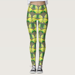 Schmetterling mit geometrischem Strassendesign Leggings