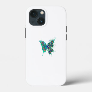 Schmetterling mit grünen Pfauenfedern Case-Mate iPhone Hülle
