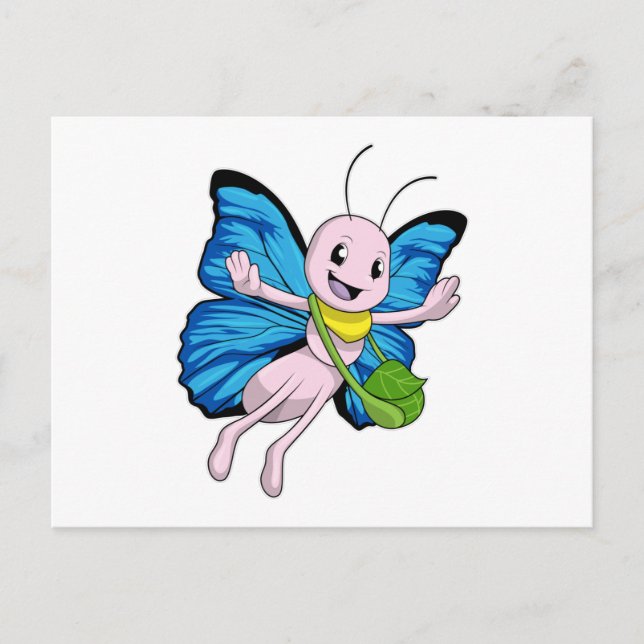 Schmetterling mit Handtasche Postkarte (Vorderseite)