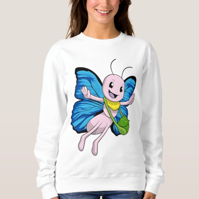 Schmetterling mit Handtasche Sweatshirt (Vorderseite)
