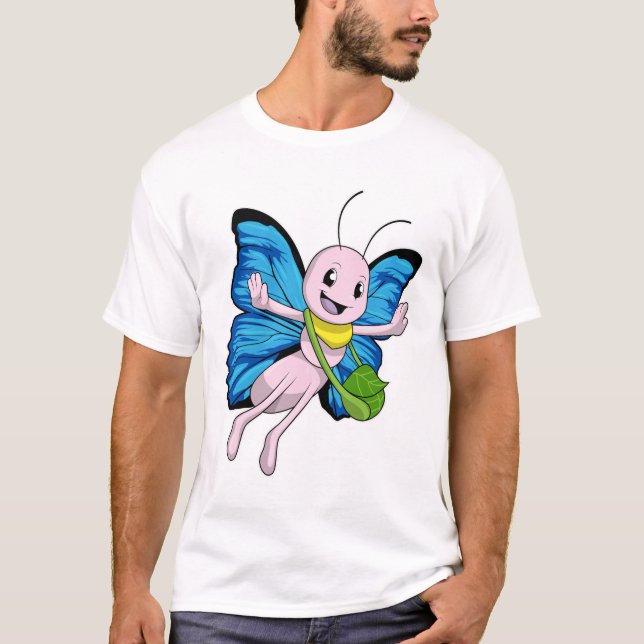 Schmetterling mit Handtasche T-Shirt (Vorderseite)