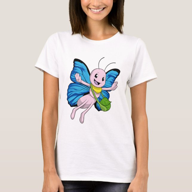 Schmetterling mit Handtasche T-Shirt (Vorderseite)
