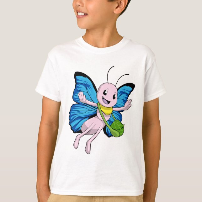 Schmetterling mit Handtasche T-Shirt (Vorderseite)