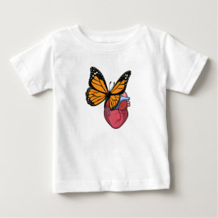 Schmetterling mit Herz Baby T-shirt