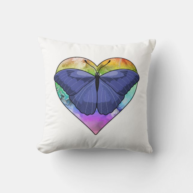 Schmetterling mit Herz Kissen (Vorderseite)