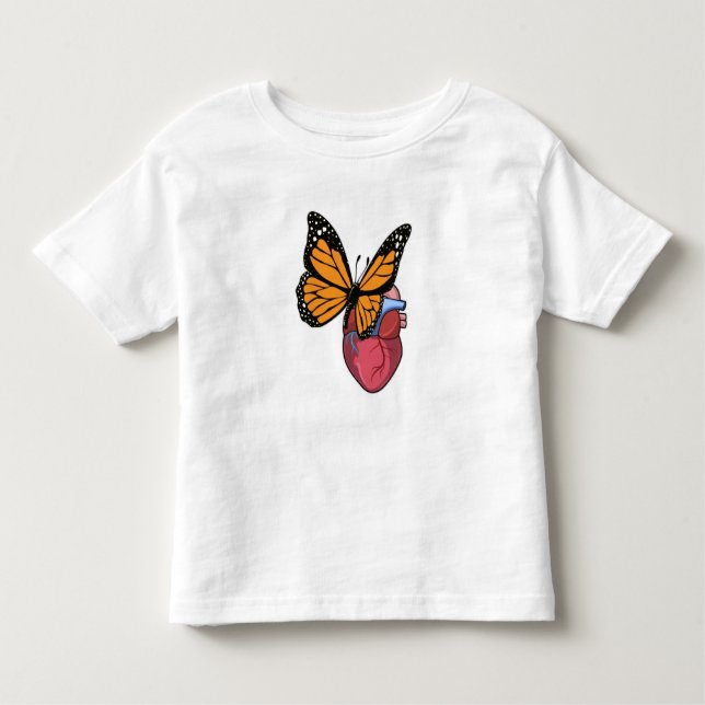 Schmetterling mit Herz Kleinkind T-shirt (Vorderseite)