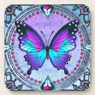 Schmetterling mit Hintergrund Getränkeuntersetzer