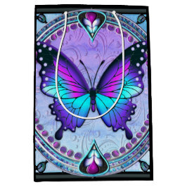 Schmetterling mit Hintergrund Mittlere Geschenktüte