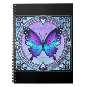 Schmetterling mit Hintergrund Notizblock