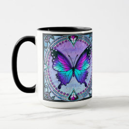 Schmetterling mit Hintergrund Tasse