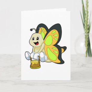 Schmetterling mit Honig Karte