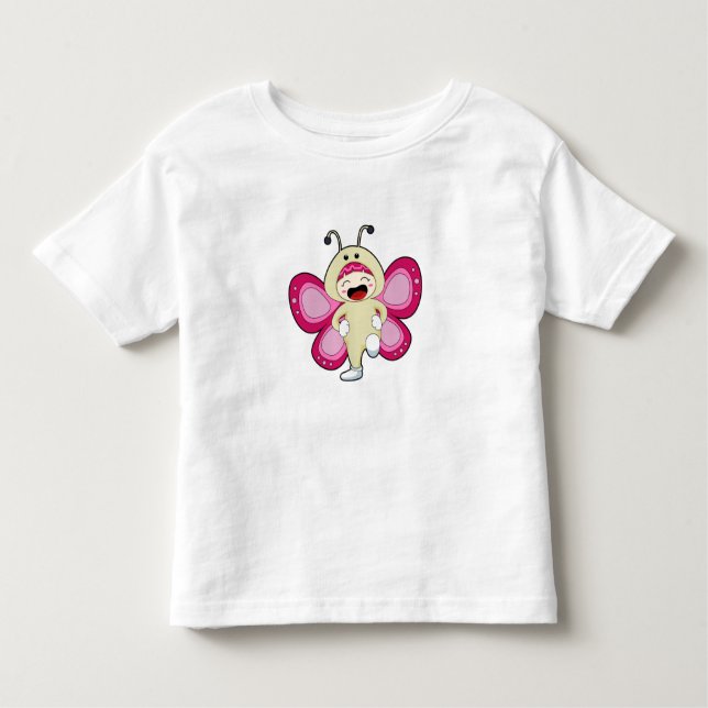 Schmetterling mit Kostüm Kleinkind T-shirt (Vorderseite)