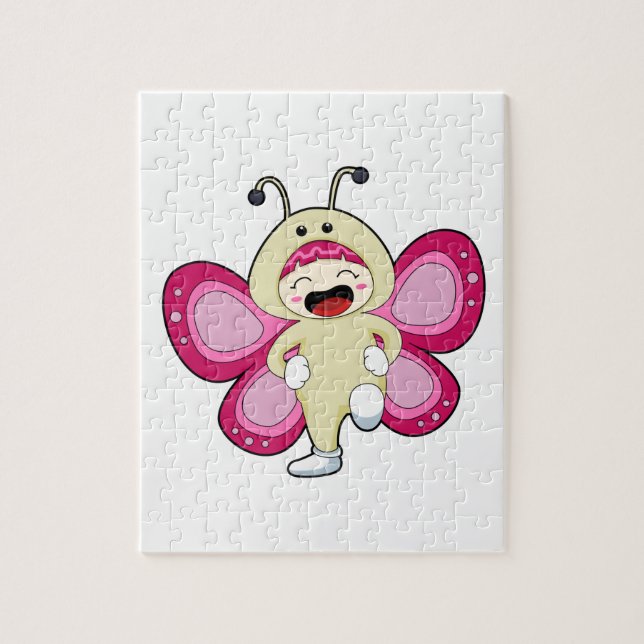Schmetterling mit Kostüm Puzzle (Vertikal)