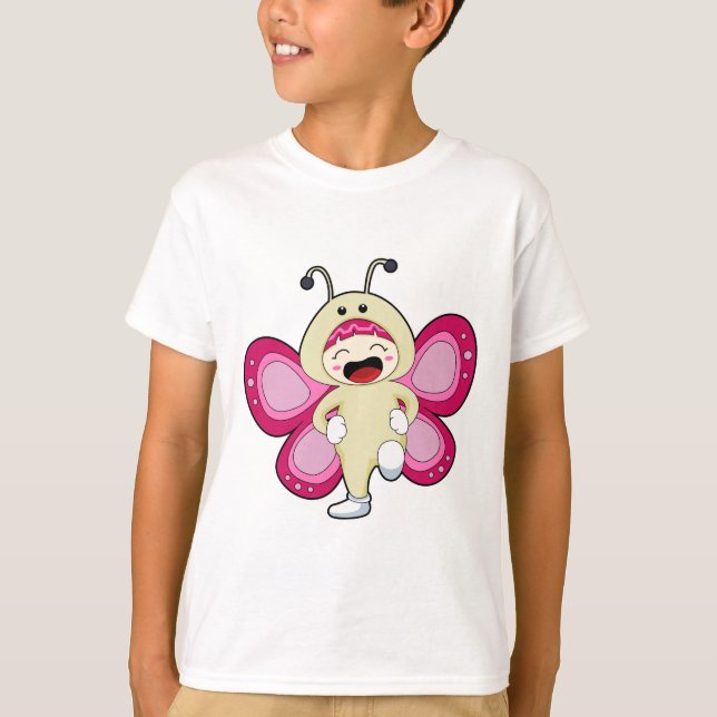Schmetterling mit Kostüm T-Shirt (Vorderseite)
