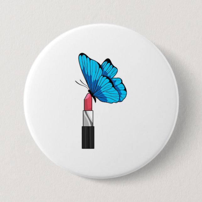 Schmetterling mit Lipstick Button (Vorderseite)