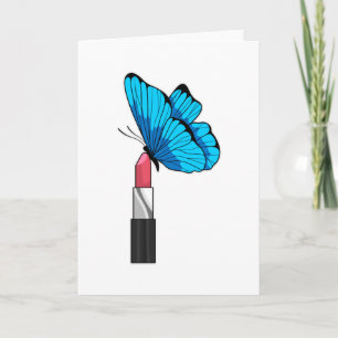 Schmetterling mit Lipstick Karte