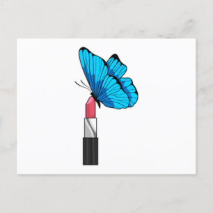 Schmetterling mit Lipstick Postkarte