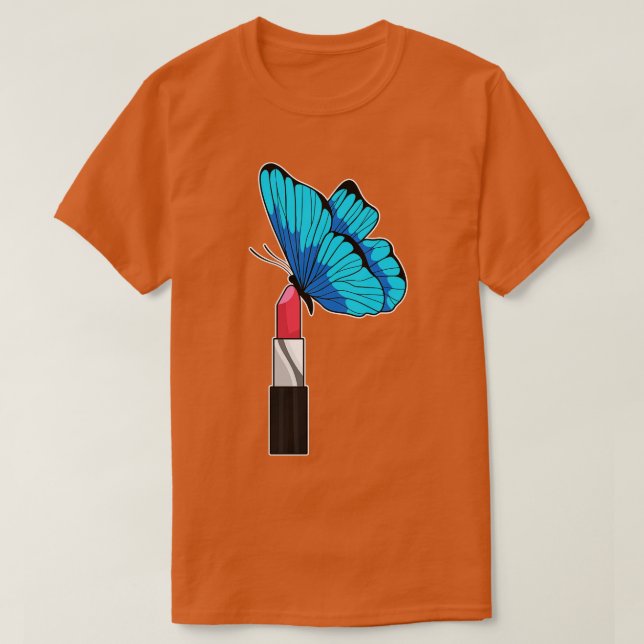 Schmetterling mit Lipstick T-Shirt (Design vorne)