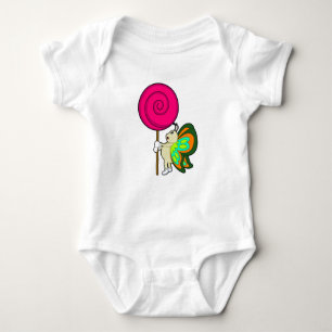 Schmetterling mit Lollipop Baby Strampler