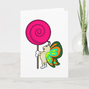Schmetterling mit Lollipop Karte