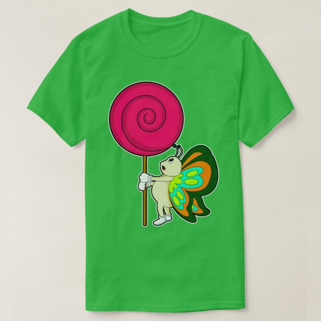 Schmetterling mit Lollipop T-Shirt (Design vorne)