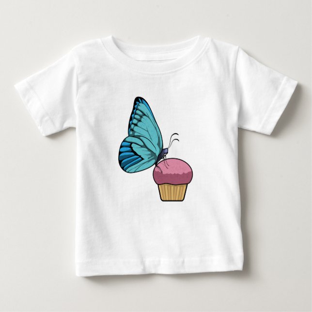 Schmetterling mit Muffin Baby T-shirt (Vorderseite)
