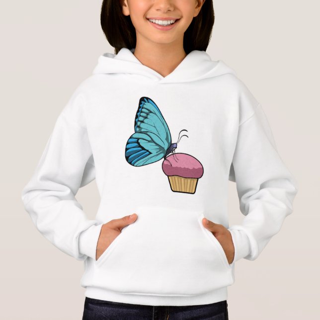 Schmetterling mit Muffin Hoodie (Vorderseite)