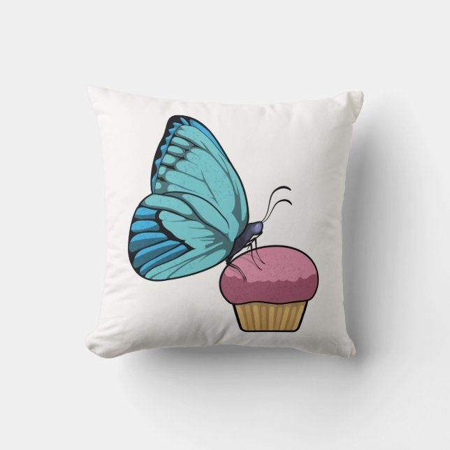 Schmetterling mit Muffin Kissen (Vorderseite)