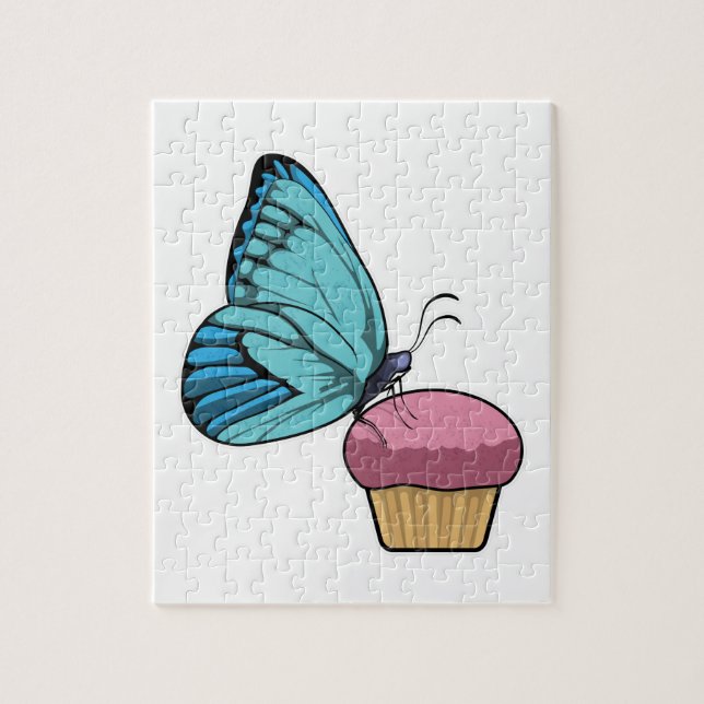Schmetterling mit Muffin Puzzle (Vertikal)