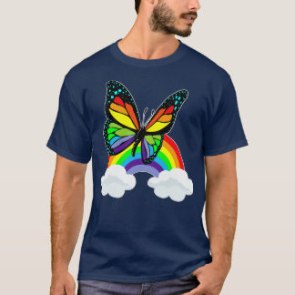 Schmetterling mit Regenbogen T-Shirt