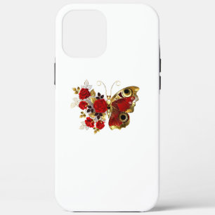 Schmetterling mit roter Blume und rote Rosen Case-Mate iPhone Hülle