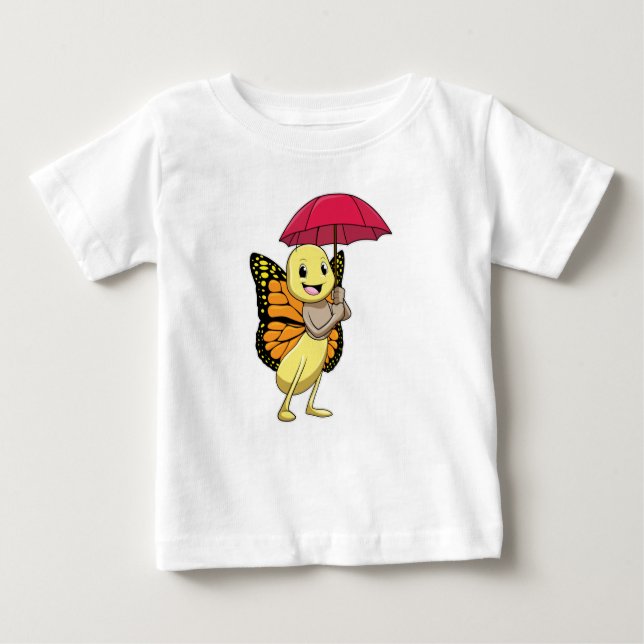 Schmetterling mit Schirm Baby T-shirt (Vorderseite)