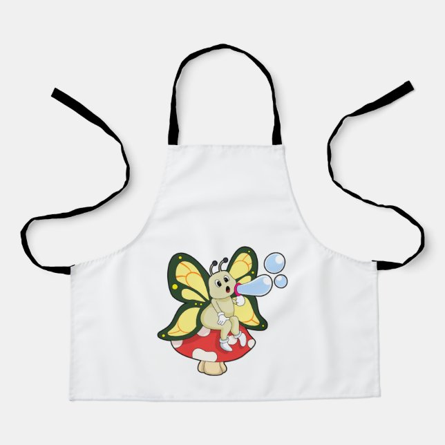 Schmetterling mit Seifenblasen Schürze (Vorderseite)